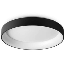 Φωτιστικό Οροφής - Πλαφονιέρα Ziggy 321615 Φ80x10,8cm Led 7800lm 62W 3000K Black Ideal Lux