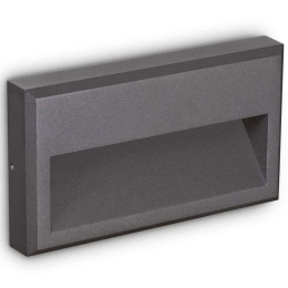 Φωτιστικό Τοίχου - Απλίκα Febe 322285 22,5x3,4x13cm Led 630lm 6W 4000K Anthracite Ideal Lux