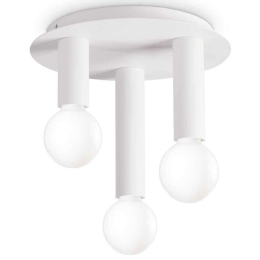 Φωτιστικό Οροφής - Πλαφονιέρα Petit 327969 Φ30x22,5cm 3xE27 42W White Ideal Lux