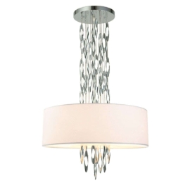 Φωτιστικό Οροφής Cascada EG4205PCH 5xΕ14 Φ60cm 100cm Chrome Aca Μέταλλο,Ύφασμα