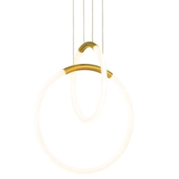 Φωτιστικό Οροφής Venus ZM31LEDP40BR 24W Led 40x30x164cm Brass Aca Μέταλλο
