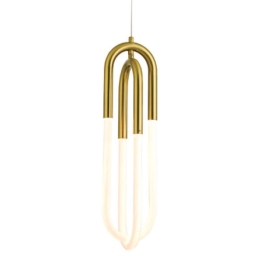 Φωτιστικό Οροφής Venus ZM33LEDP15BR 16W Led 15x15x230cm Brass Aca Μέταλλο