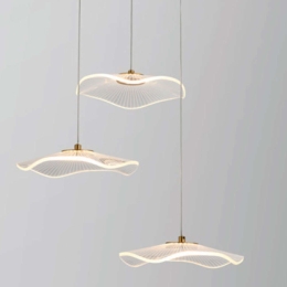 Φωτιστικό Οροφής Ninfea ZM34LEDP45BR 15W Led Φ43cm 210cm Brass Aca Μέταλλο