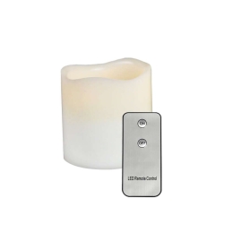 Κερί Με Μπαταρία F0711514 Led On/Οff Φ7,5cm 10cm White Aca Πλαστικό