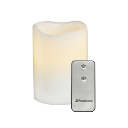 Κερί Με Μπαταρία F0711515 Led On/Οff Φ7,5cm 12,5cm White Aca Πλαστικό