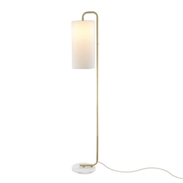 Φωτιστικό Δαπέδου Osaka ML121811F Αμπαζούρ 1xE27 26,5X23X160cm Gold-White Aca