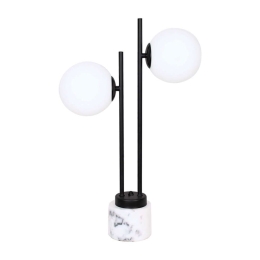 Φωτιστικό Επιτραπέζιο Quadro ML127022TBK 2xE14 36X14X61cm Black-White Aca