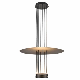 Φωτιστικό Οροφής Elia YL1691LEDPBK 18W Led Φ60cm 104cm Black Aca