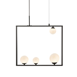 Φωτιστικό Οροφής Quadro OD91644PB 4xG9 64Χ12Χ120cm Black-White Aca