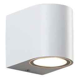 Φωτιστικό Τοίχου - Απλίκα LG2201GU10W 6,8x8,1cm 1xGU10 35W IP65 White Aca Αλουμίνιο,Γυαλί