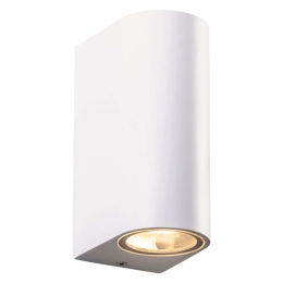 Φωτιστικό Τοίχου - Απλίκα LG2202GU10W 6,8x15,2cm 2xGU10 35W IP65 White Aca Αλουμίνιο,Γυαλί
