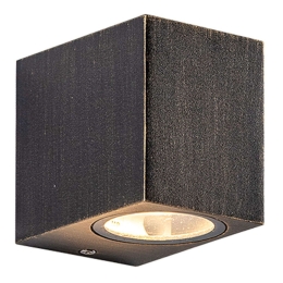 Φωτιστικό Τοίχου - Απλίκα LG2203GU10GB 6,8x9,2cm 1xGU10 35W IP65 Black-Gold Aca Αλουμίνιο,Γυαλί