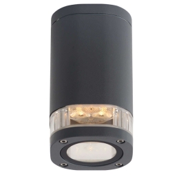 Φωτιστικό Οροφής - Σποτ LG2883G Φ8x14,5cm 1xGU10 35W IP54 Dark Grey Aca Αλουμίνιο,Γυαλί