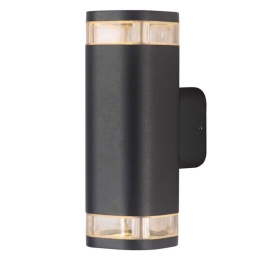 Φωτιστικό Τοίχου - Απλίκα LG2882G 11,2x22,5cm 2xGU10 35W IP54 Dark Grey Aca Αλουμίνιο,Γυαλί