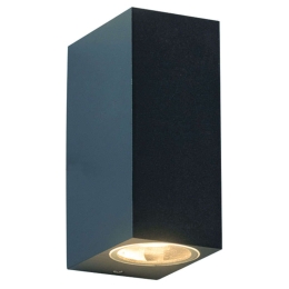 Φωτιστικό Τοίχου - Απλίκα SL8111GU10G 5,8x15cm 2xGU10 3W IP65 Dark Grey Aca Πλαστικό, Γυαλί