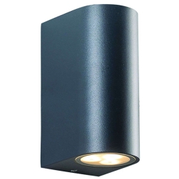 Φωτιστικό Τοίχου - Απλίκα SL8211GU10G 5,8x15cm 2xGU10 3W IP65 Dark Grey Aca Πλαστικό, Γυαλί