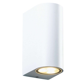 Φωτιστικό Τοίχου - Απλίκα SL8211GU10W 5,8x15cm 2xGU10 3W IP65 White Aca Πλαστικό, Γυαλί