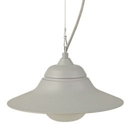 Φωτιστικό Οροφής Εξωτερικού Χώρου JULIE1PG Φ34cm 1xE27 IP44 Grey Aca Ατσάλι,Γυαλί