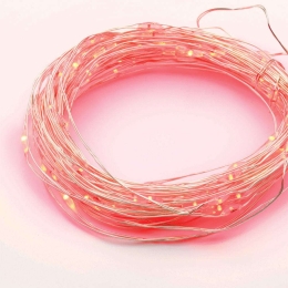 Χριστουγεννιάτικα Λαμπάκια Σειρά Led X01100415 10m+10cm Με Μπαταρία & Χρονοδιακόπτη Red Aca
