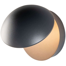 Φωτιστικό Τοίχου - Απλίκα Gabi LG1671G Φ15x11,8cm Led 480lm 13W 3000K Dark Grey Aca