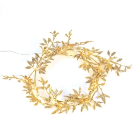 Χριστουγεννιάτικα Λαμπάκια Σειρά Garland 20 Mini Led X07201145 150+30cm 1,2W Με Μπαταρίες Gold Aca