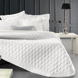 Κουβερλί Aelia (Σετ 3τμχ) White Guy Laroche Υπέρδιπλο 240x250cm Πολυέστερ
