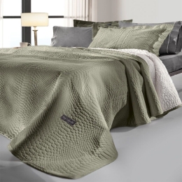 Κουβέρτα Capsule (Σετ 2τμχ) Khaki Guy Laroche Υπέρδιπλο 220x240cm Microfiber
