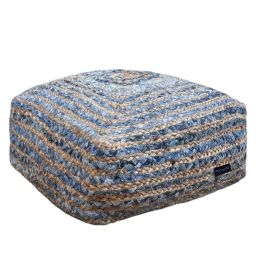 Πουφ - Σκαμπό Boho 50X50X25 Denim Guy Laroche