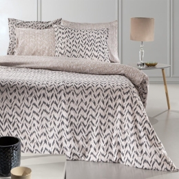 Σεντόνια Mystery (Σετ 4τμχ) Beige-Grey Guy Guy Laroche Υπέρδιπλο 240x265cm 100% Βαμβακερό Περκάλι