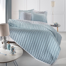 Κουβερλί Dotty Aqua Guy Laroche Υπέρδιπλo 220x240cm 100% Microsuede