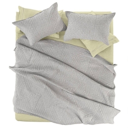Κουβερλί Soleto (Σετ 2τμχ) Grey Guy Laroche Μονό 160x240cm Microfiber