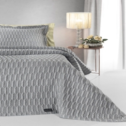 Κουβέρτα Fiji Anthracite Guy Laroche Υπέρδιπλο 245x260cm Βαμβάκι-Πολυέστερ