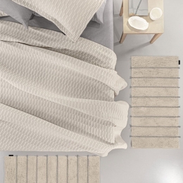 Σετ Χαλιά Κρεβατοκάμαρας (2τμχ) Calypso Natural Guy Laroche SET(2TEM 60X120) Βαμβάκι