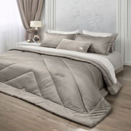 Πάπλωμα Beauty (Σετ 3τμχ) Taupe Guy Laroche Υπέρδιπλο 250x240cm Microsatin