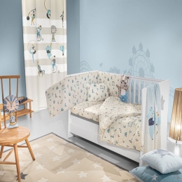 Σεντόνια Βρεφικά Enjoy (Σετ 3τμχ) Sky Saint Clair Κούνιας 115x170cm 100% Cotton