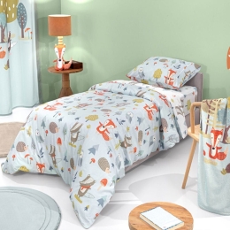 Σεντόνια Παιδικά Timber (Σετ 3τμχ) Mint Saint Clair Μονό 165x250cm 100% Βαμβάκι