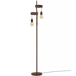 Φωτιστικό Δαπέδου 43526 Townshend 2/E27 Brown-Antique Eglo Μέταλλο