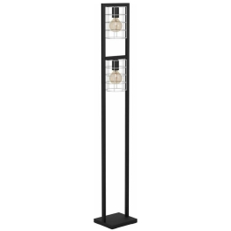 Φωτιστικό Δαπέδου 43666 Jubily 2/E27 Black-Silver Eglo Μέταλλο