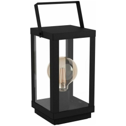 Φωτιστικό Επιτραπέζιο 43623 Bradford 1/E27 Black-Clear Eglo Μέταλλο,Γυαλί