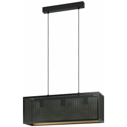 Φωτιστικό Οροφής - Ράγα 43559 Sallicano 3/E27 Black-Gold Eglo Μέταλλο