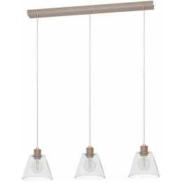 Φωτιστικό Οροφής - Ράγα 43632 Copley 3/E27 Gold-Pink Eglo Μέταλλο,Γυαλί
