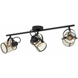 Φωτιστικό Οροφής - Σποτ 43533 Dellow 3/E27 Black-Brass Eglo Μέταλλο