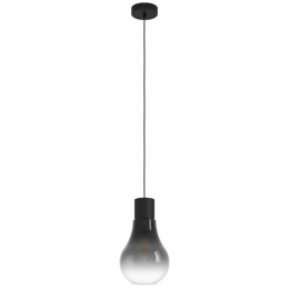 Φωτιστικό Οροφής 43129 Chasely 1/E27 Black-Grey Eglo Μέταλλο,Γυαλί