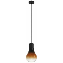 Φωτιστικό Οροφής 43459 Chasely 1/E27 Black-Brown Eglo Μέταλλο,Γυαλί