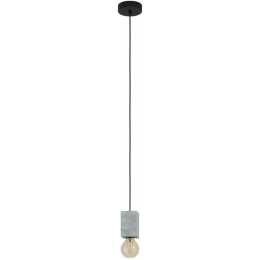 Φωτιστικό Οροφής 43597 Prestwick 1/E27 Black-Grey Eglo Τσιμέντο,Μέταλλο
