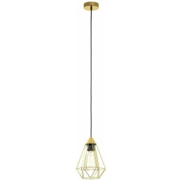 Φωτιστικό Οροφής 43681 Tarbes 1/E27 Ø175 Black-Brass Eglo Μέταλλο