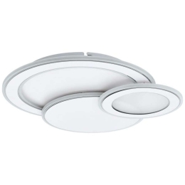 Φωτιστικό Οροφής-Πλαφονιέρα 99397 Mentalurgia Led Στρογγυλό White-Chrome Eglo Μέταλλο,Πλαστικό
