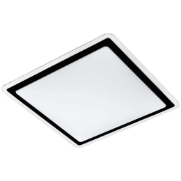 Φωτιστικό Οροφής-Πλαφονιέρα 99405 Competa Led 340X340 Black-White Clear Eglo Μέταλλο,Πλαστικό