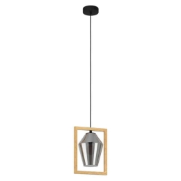 Φωτιστικό Οροφής Viglioni 99701 23x16,5x110cm 1xE27 40W Natural-Silver Eglo