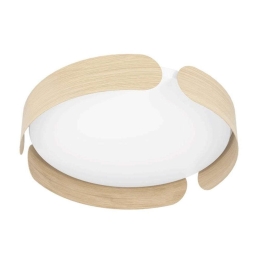 Φωτιστικό Οροφής-Πλαφονιέρα Valcasotto 99622 37x7,5cm Led 21,6W Black-Natural Eglo